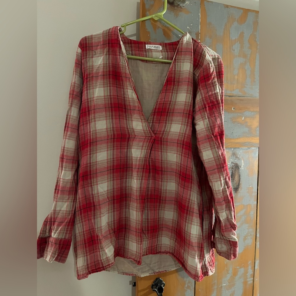 Feee people CP shades flannel shirt with pockets